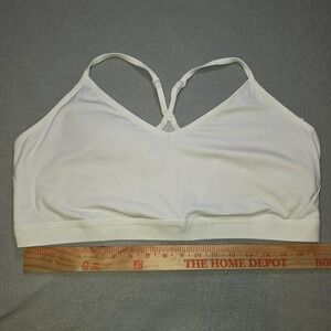 Athletic Works Sports Bra 3XL 22 White Adjustable Strap Racerback Stretch